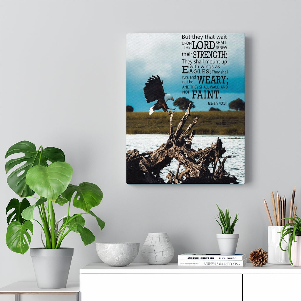 Scripture WallsThe Lord Shall Renew Their Strength Isaiah 40:31 Christian Wall Decor Scripture Art Ready to Hang - Express Your Love Gifts
