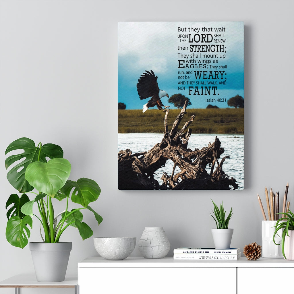 Scripture WallsThe Lord Shall Renew Their Strength Isaiah 40:31 Christian Wall Decor Scripture Art Ready to Hang - Express Your Love Gifts