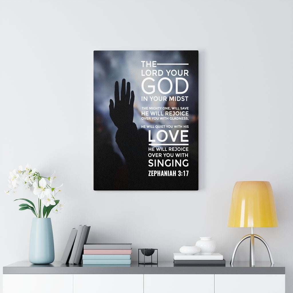 Scripture WallsThe Lord Your God Zephaniah 3:17 Christian Home Decor Scripture Art - Express Your Love Gifts