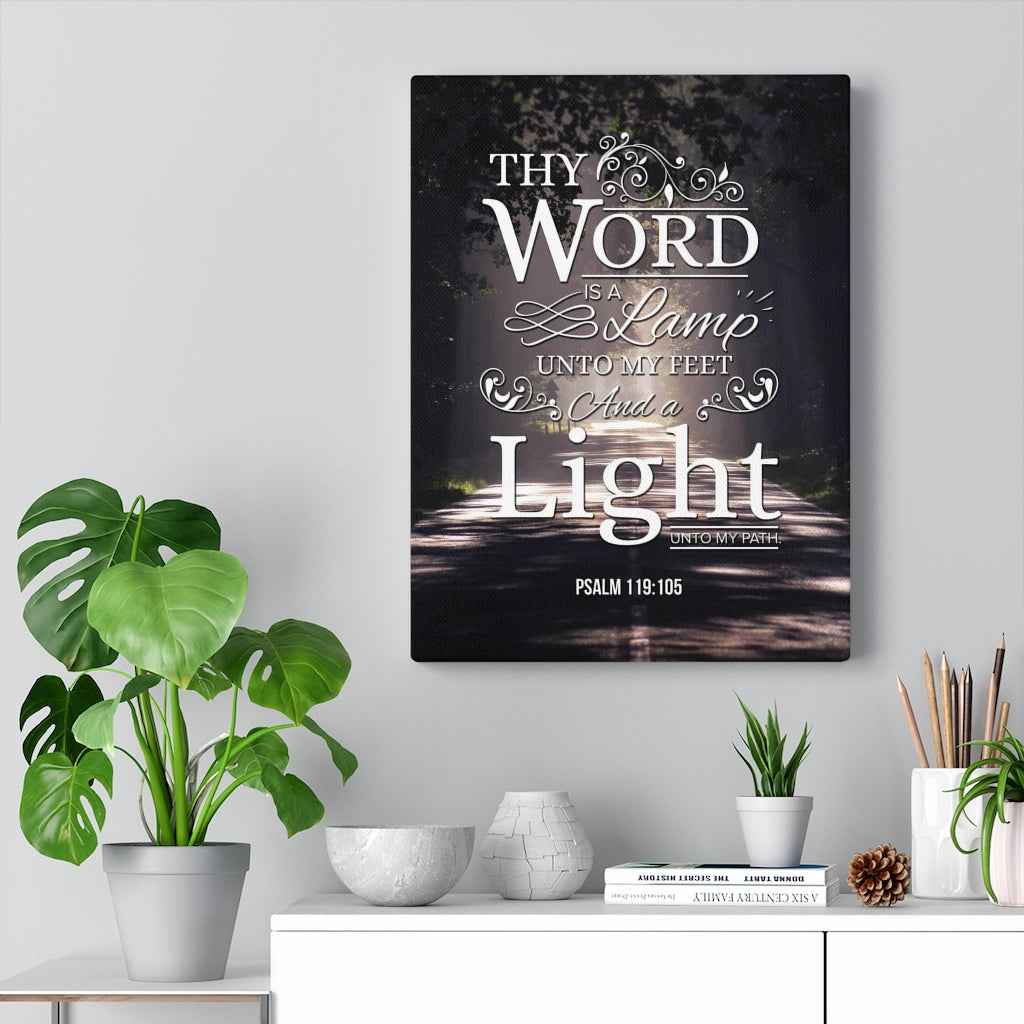Scripture WallsThy Word is a Lamp Unto my Feet Psalm 119:105 Bible Verse Wall Art Scripture Art Faith Artwork Christian Home Decor - Express Your Love Gifts