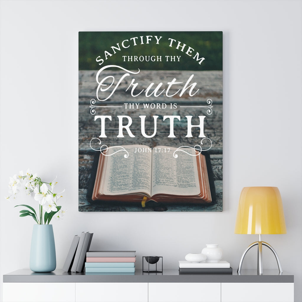Scripture Walls Thy Word is Truth John 17:17 Christian Wall Art Bible Verse Print Ready to Hang - Express Your Love Gifts