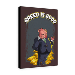 Trader Wall Art Greed is Good Wall Street Trader Quote Motivational Verse Wall Art - Express Your Love Gifts