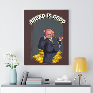 Trader Wall Art Greed is Good Wall Street Trader Quote Motivational Verse Wall Art - Express Your Love Gifts