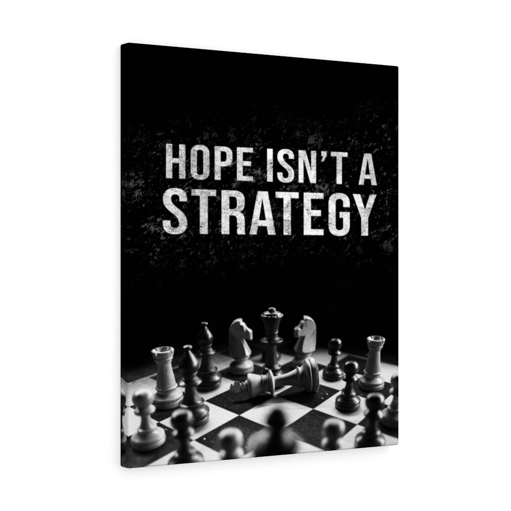 Trader Wall Art Hope Isn't A Strategy Money Motivation Canvas Wall Art - Express Your Love Gifts