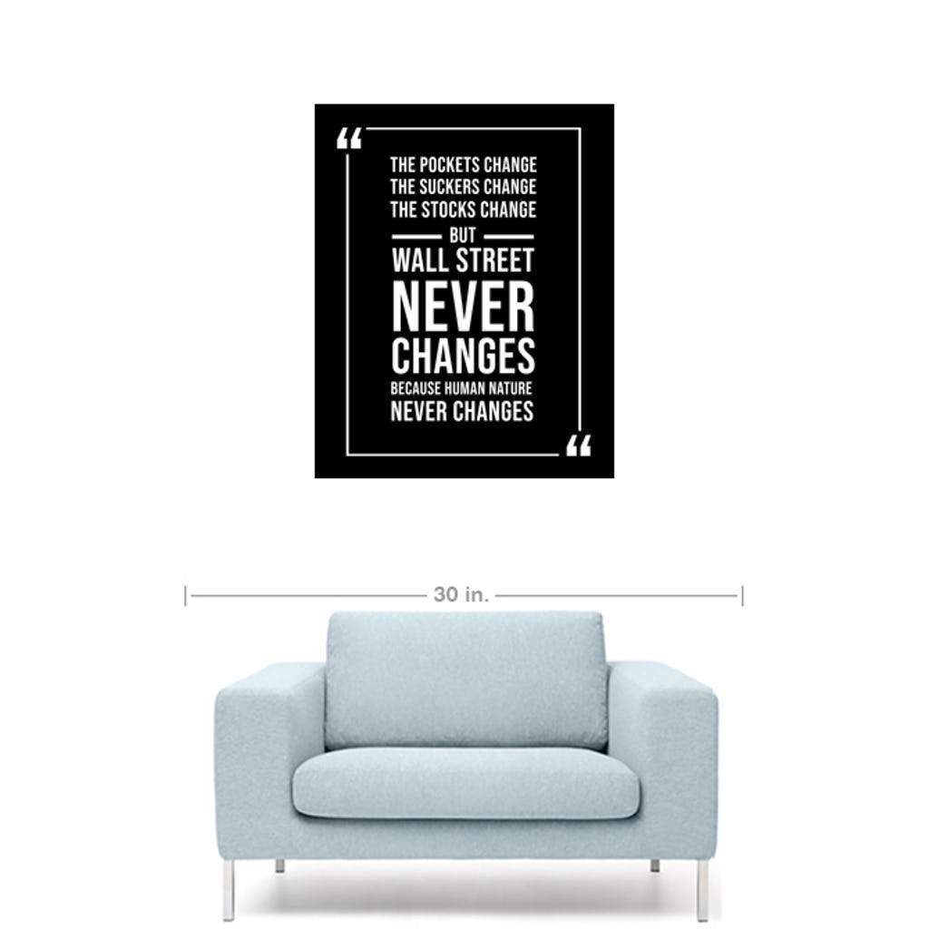 Stock Market Wall Art  Wall Street Never Changes Wall Street Trading Quote Money Motivation Wall Art - Express Your Love Gifts