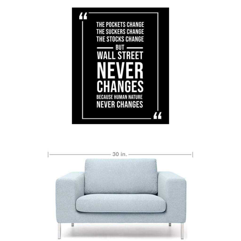 Stock Market Wall Art  Wall Street Never Changes Wall Street Trading Quote Money Motivation Wall Art - Express Your Love Gifts