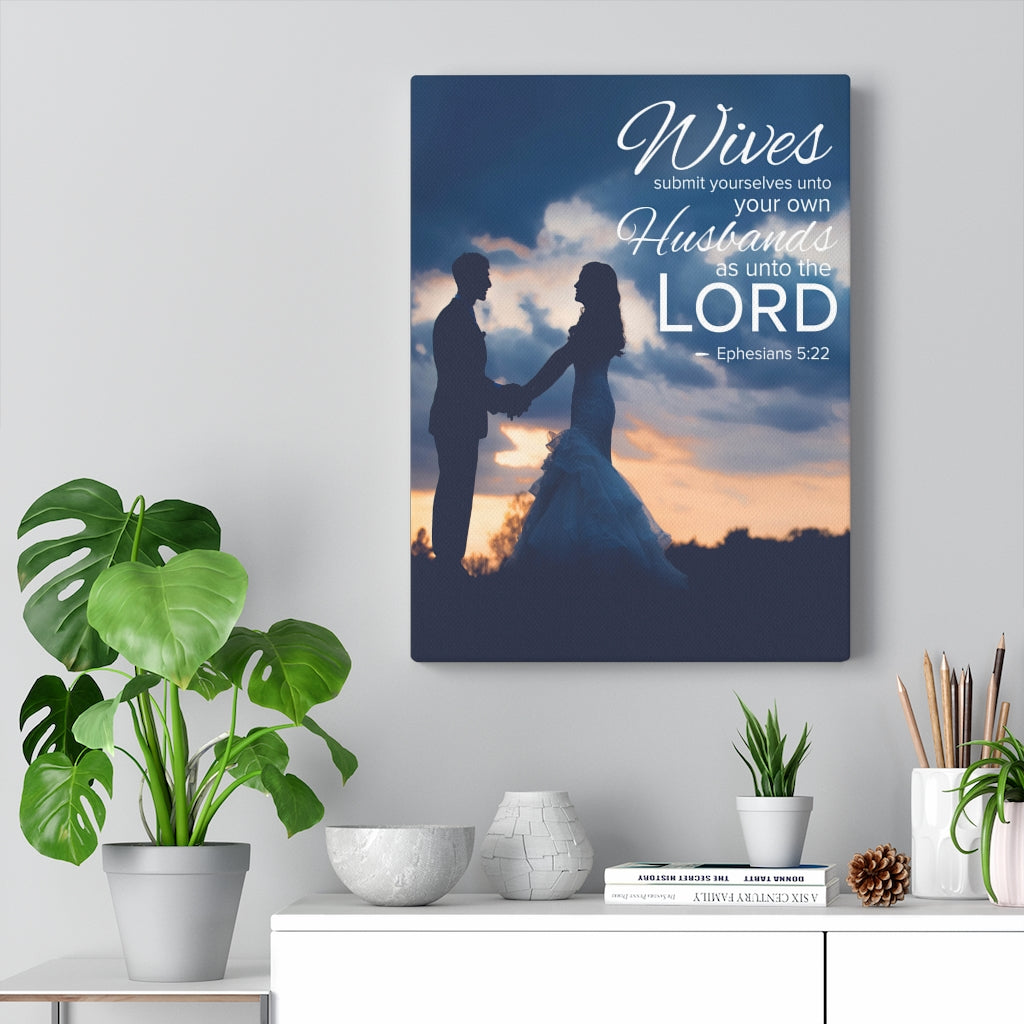 Scripture Walls Wives Submit to Husband Ephesians 5:22 Christian Wall Art Bible Verse Print Ready to Hang - Express Your Love Gifts