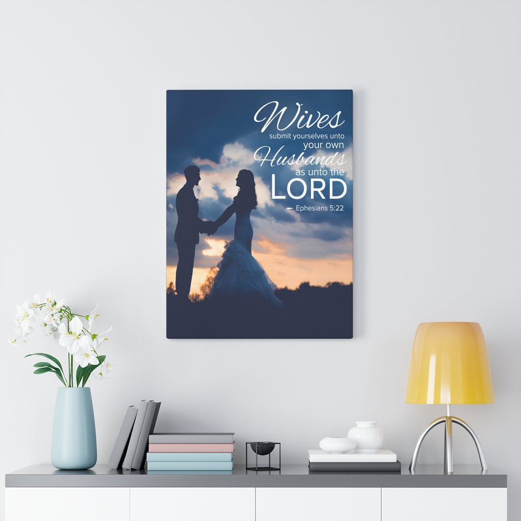 Scripture Walls Wives Submit to Husband Ephesians 5:22 Christian Wall Art Bible Verse Print Ready to Hang - Express Your Love Gifts