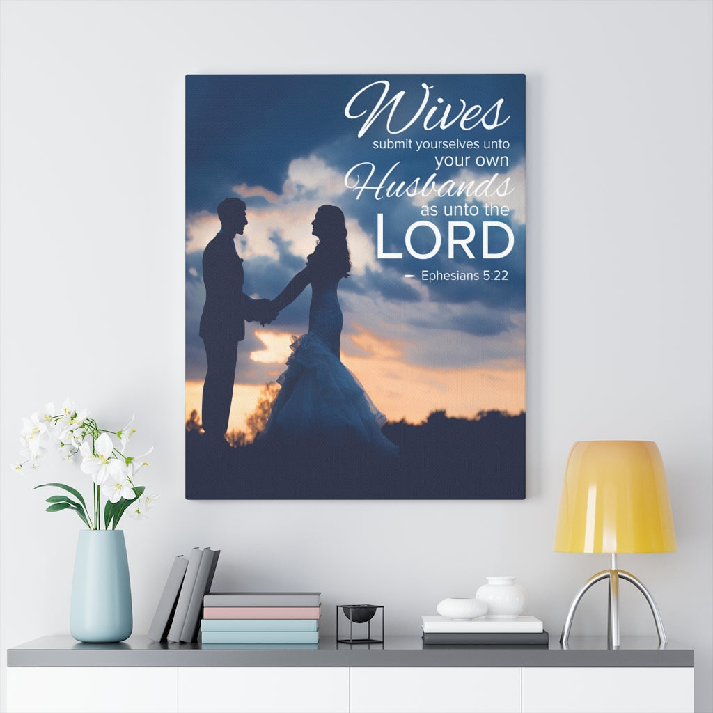 Scripture Walls Wives Submit to Husband Ephesians 5:22 Christian Wall Art Bible Verse Print Ready to Hang - Express Your Love Gifts