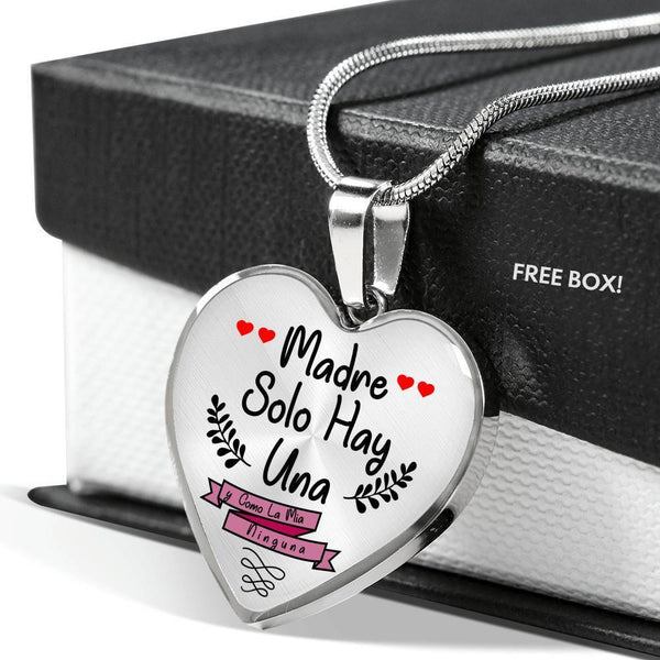 Spanish Mom Madre Solo Hay Una Y Como La Mía Ninguna Stainless Steel o -  Express Your Love Gifts