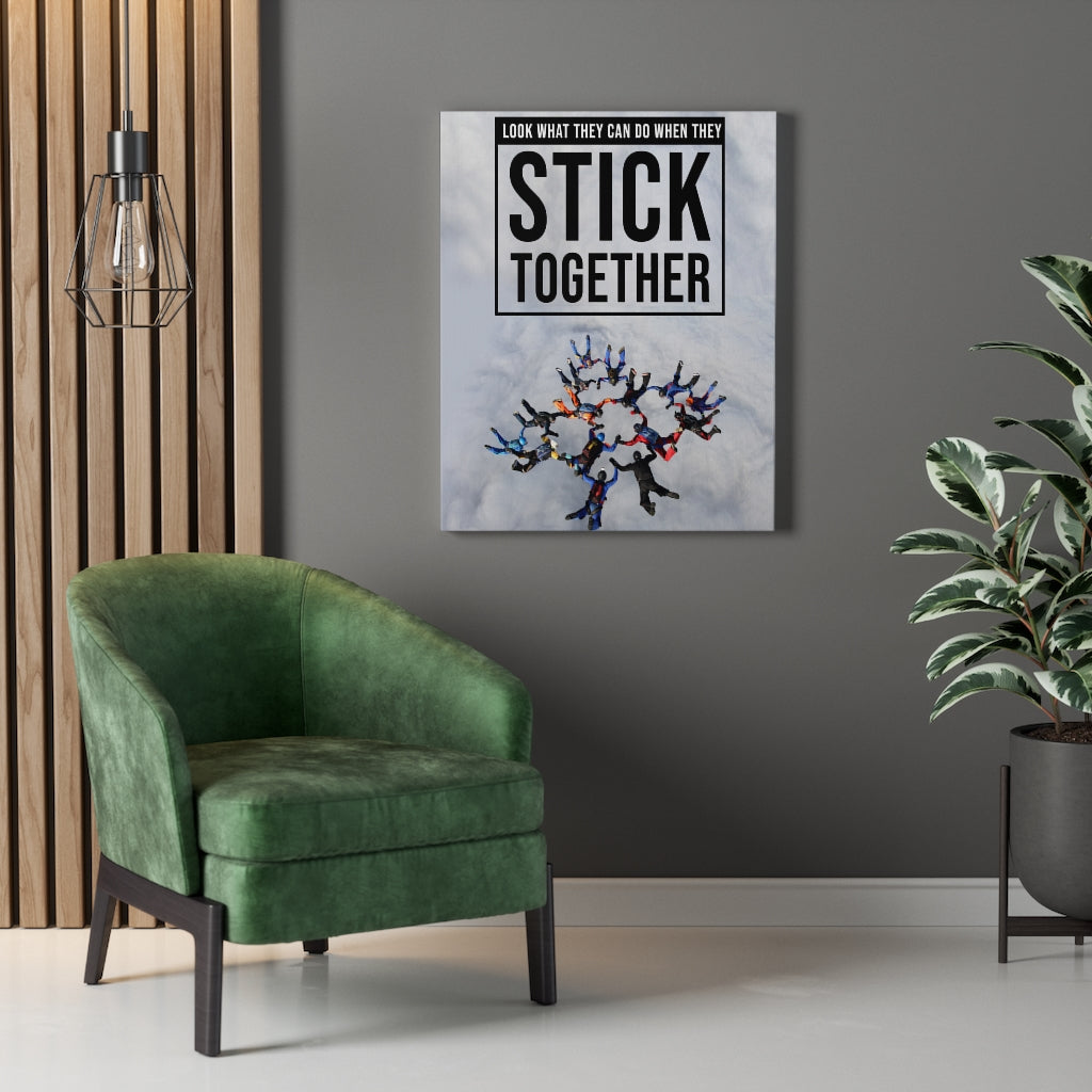 Stick Together Motivational Wall Art Print Ready to Hang - Express Your Love Gifts