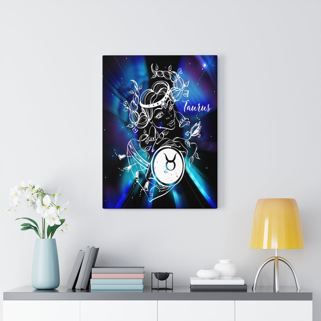 Taurus Zodiac Horoscope Sign Constellation Canvas Print Astrology Home Decor Ready to Hang Artwork - Express Your Love Gifts