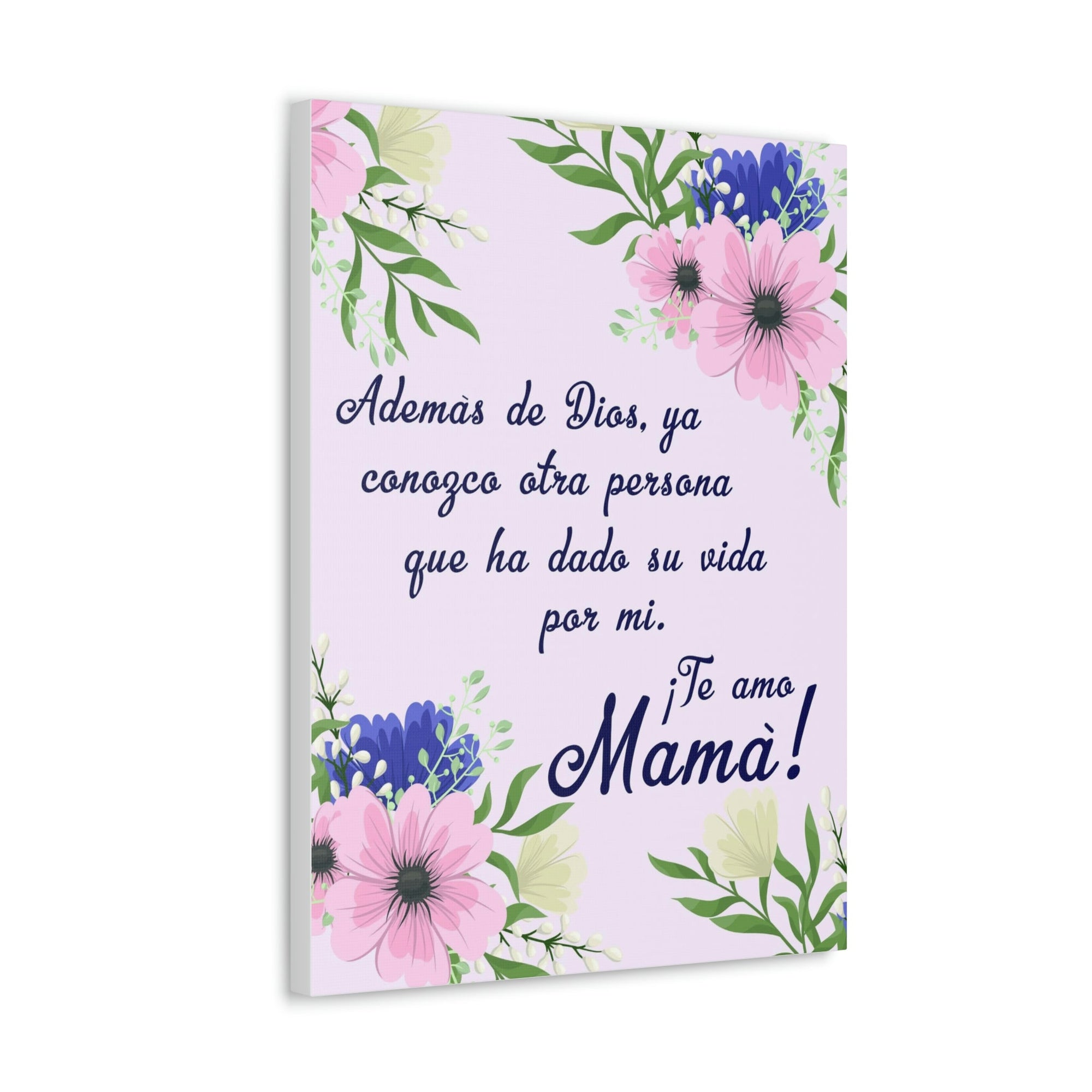 Te Amo Mama Spanish Mom Appreciation Wall Art Ready To Hang Stretched Canvas Unframed-Express Your Love Gifts