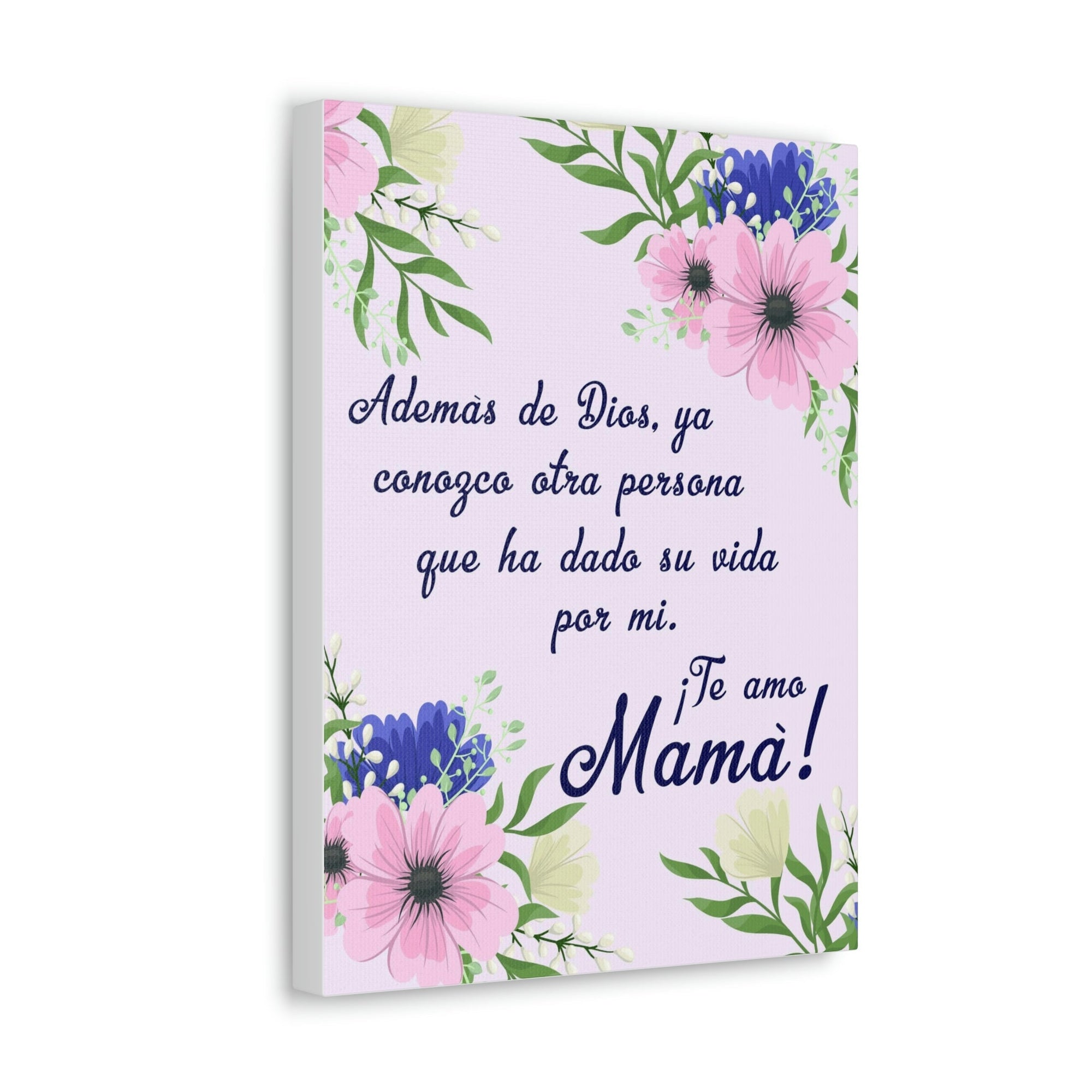 Te Amo Mama Spanish Mom Appreciation Wall Art Ready To Hang Stretched Canvas Unframed-Express Your Love Gifts