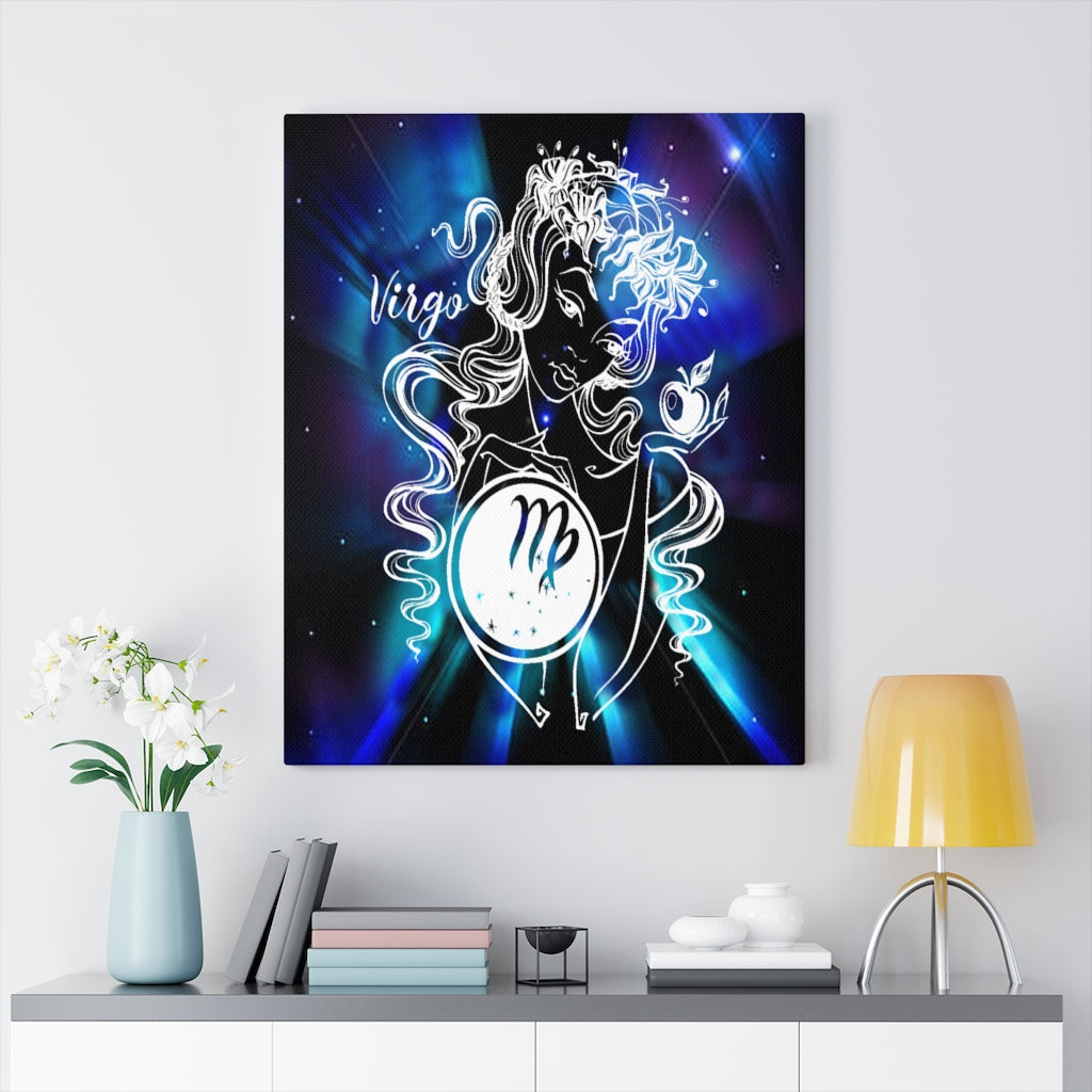 Virgo Zodiac Horoscope Sign Constellation Canvas Print Astrology Home Decor Ready to Hang Artwork - Express Your Love Gifts