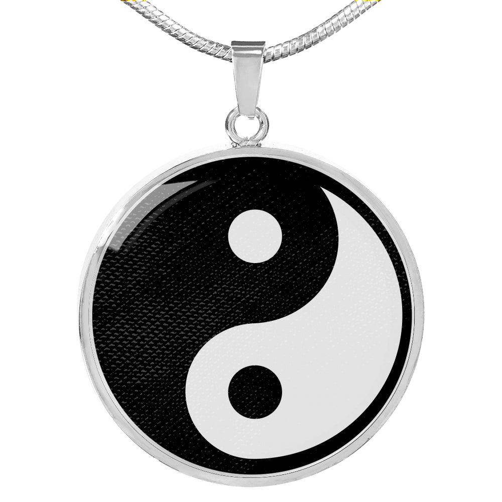 Yin Yang Necklace Yoga Pendant Stainless Steel or 18k Gold 18-22" - Express Your Love Gifts