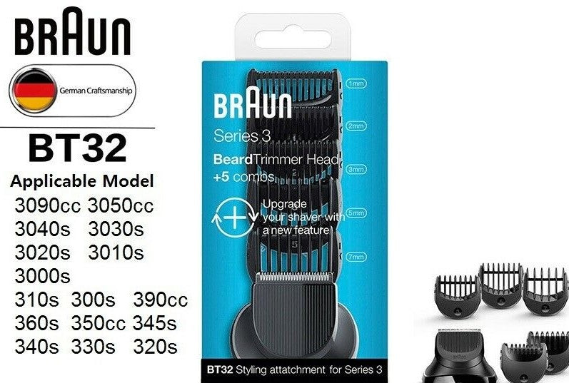 Braun BT32 Beard Trimmer Head + 5 Combs-Express Your Love Gifts