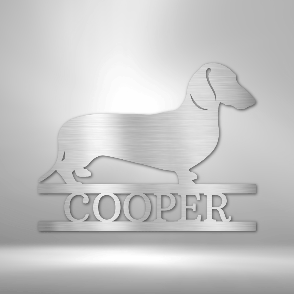Personalized Dachshund Monogram Steel Sign Steel Art Wall Metal Decor-Express Your Love Gifts
