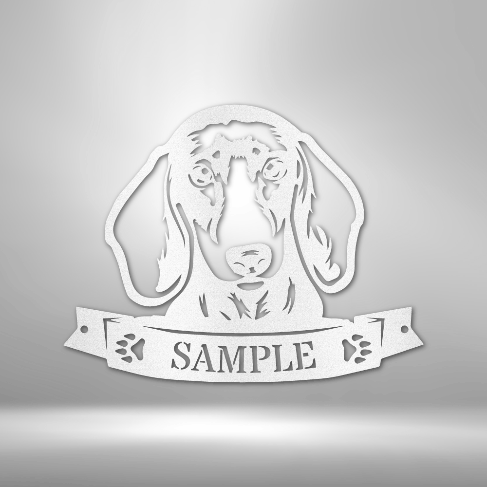Personalized Dachshund Face Monogram Steel Sign Steel Art Wall Metal Decor-Express Your Love Gifts