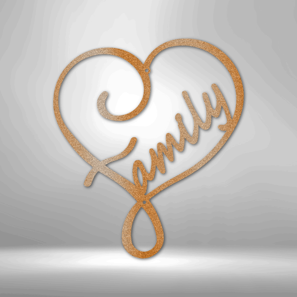 Family Love Steel Sign Steel Art Wall Metal Decor-Express Your Love Gifts