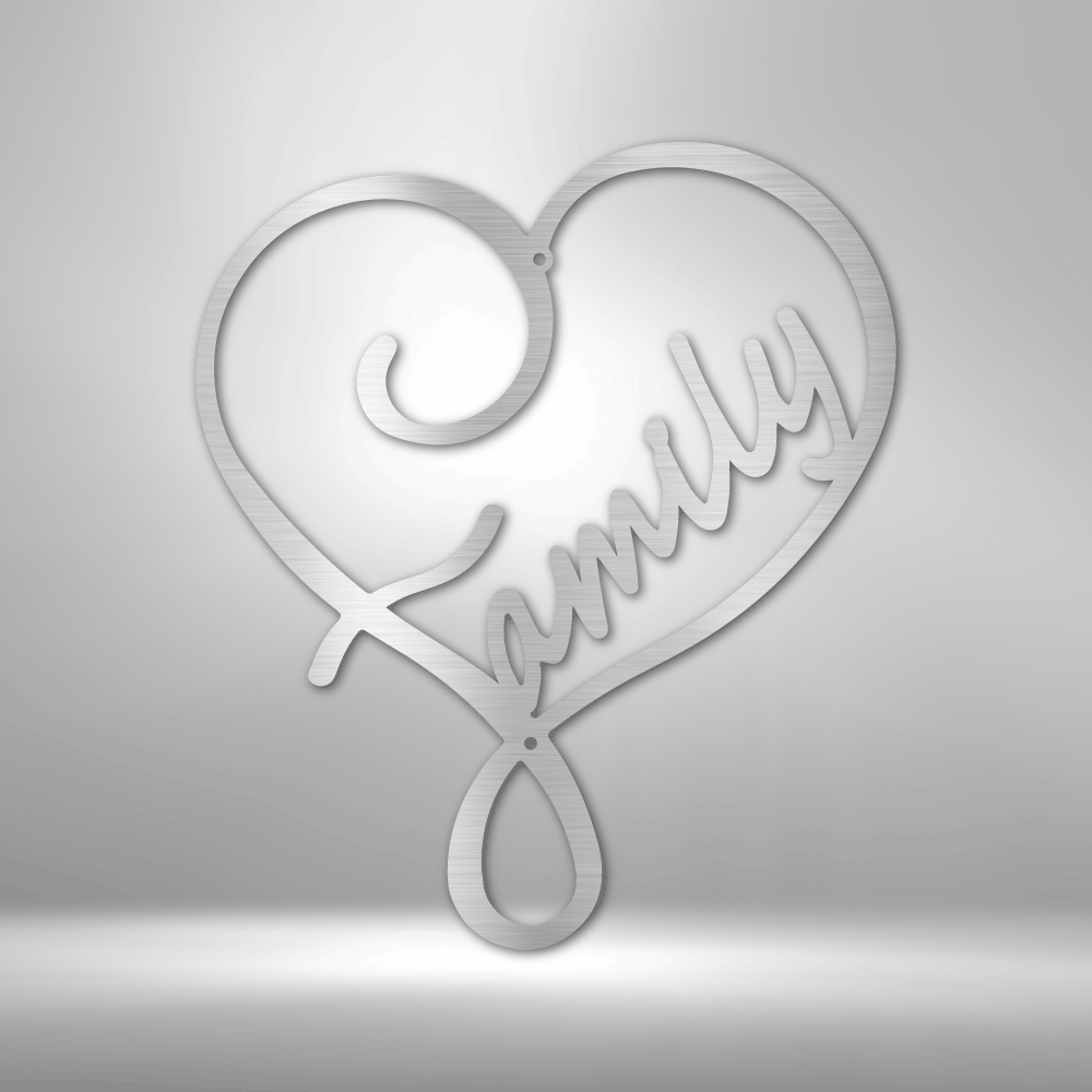 Family Love Steel Sign Steel Art Wall Metal Decor-Express Your Love Gifts