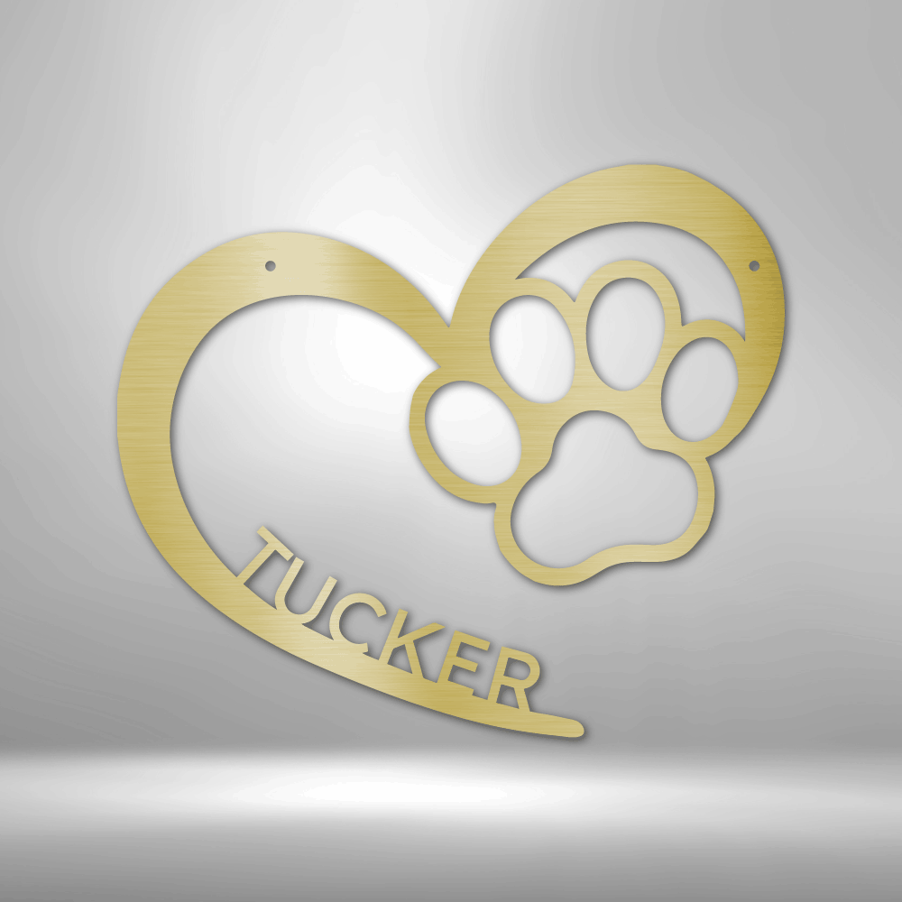 Personalized Puppy Love Monogram Steel Sign Steel Art Wall Metal Decor-Express Your Love Gifts