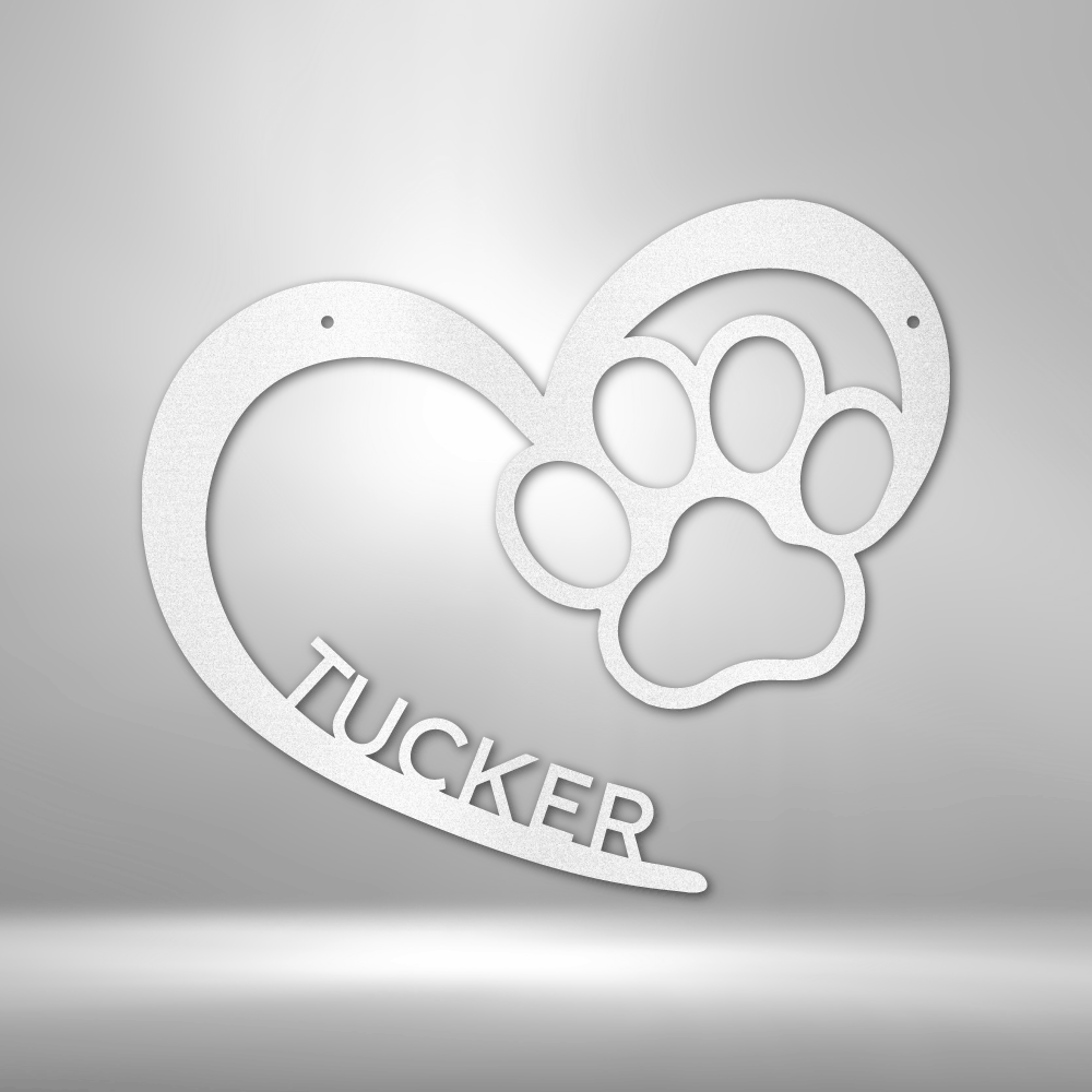 Personalized Puppy Love Monogram Steel Sign Steel Art Wall Metal Decor-Express Your Love Gifts