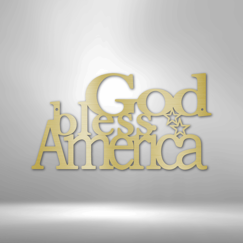 Scripture Walls God Bless America Steel Sign Steel Art Wall Metal Decor-Express Your Love Gifts
