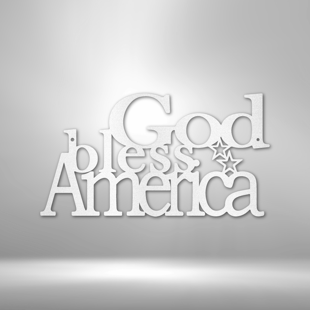 Scripture Walls God Bless America Steel Sign Steel Art Wall Metal Decor-Express Your Love Gifts