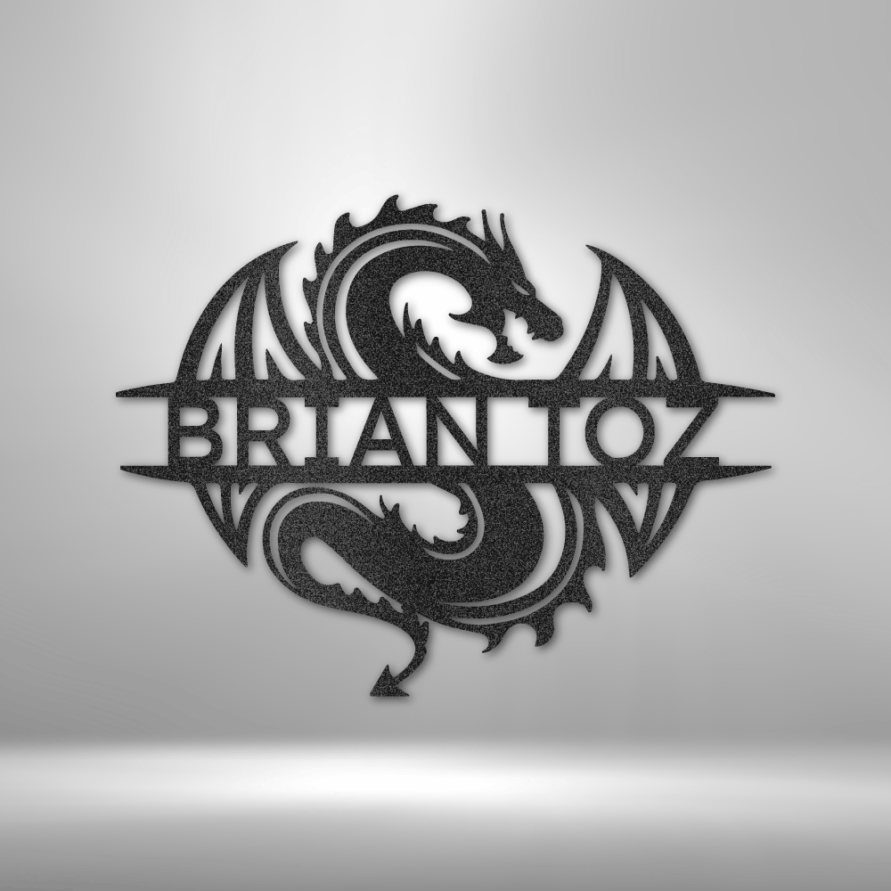 Personalized Celtic Dragon Monogram Steel Sign Steel Art Wall Metal Decor-Express Your Love Gifts