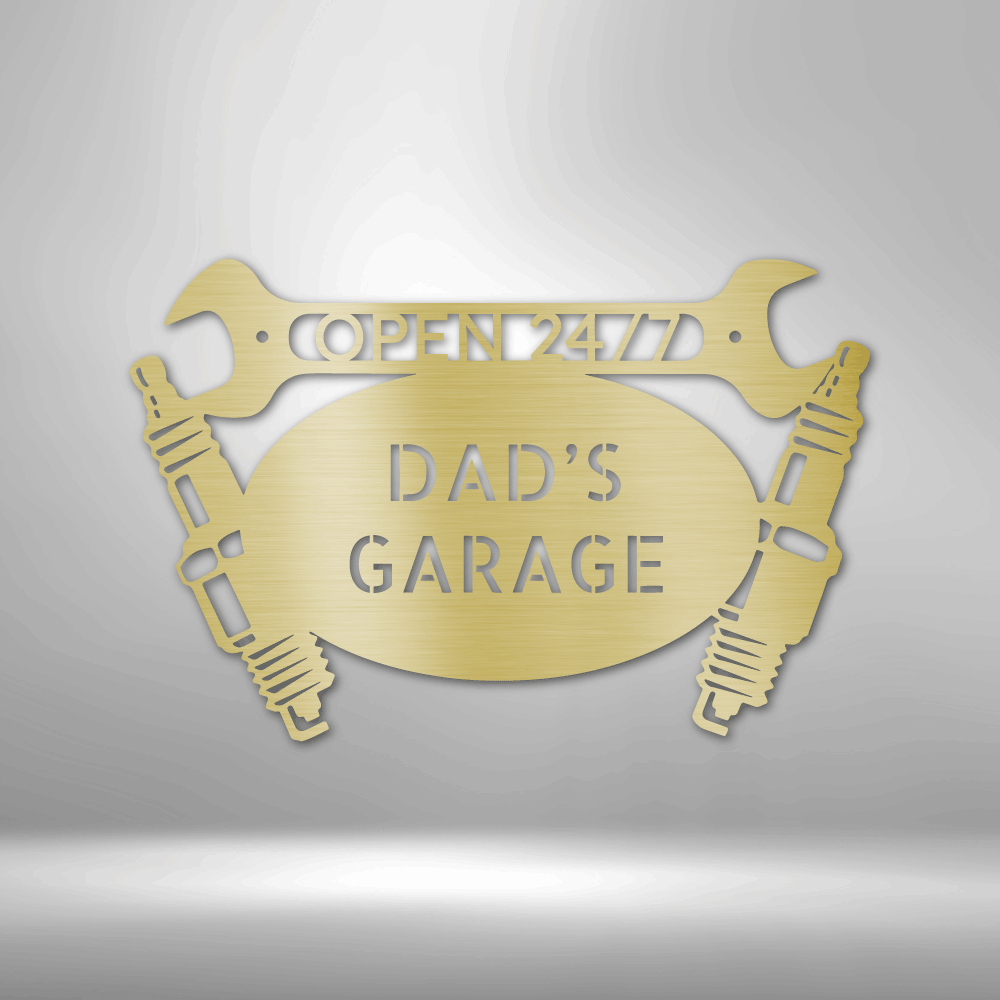 Personalized Dad's Garage Monogram Steel Sign Steel Art Wall Metal Decor-Express Your Love Gifts
