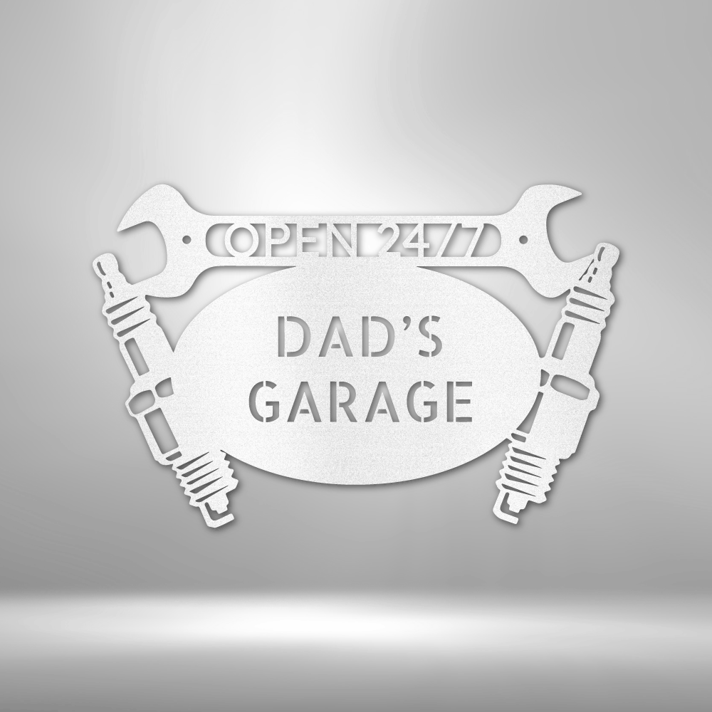 Personalized Dad's Garage Monogram Steel Sign Steel Art Wall Metal Decor-Express Your Love Gifts