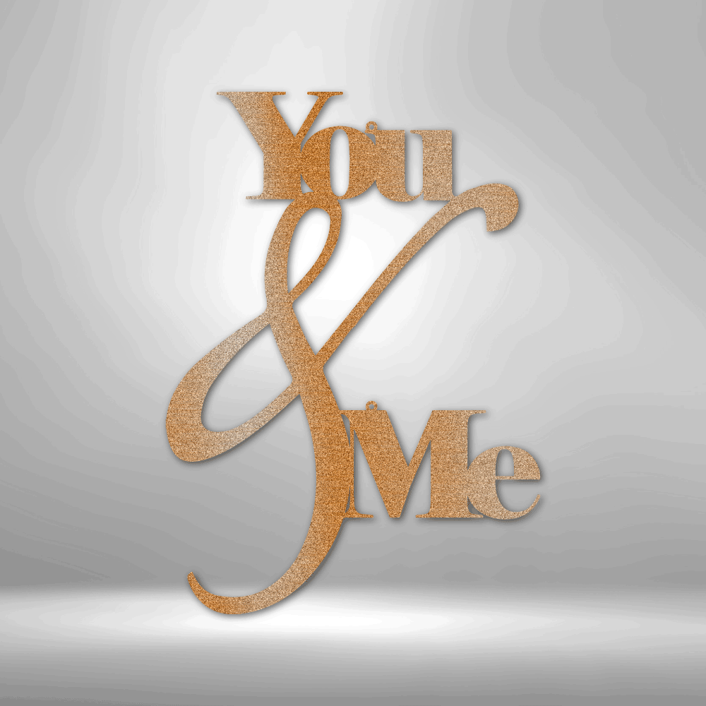 You and Me Quote Steel Sign Steel Art Wall Metal Decor-Express Your Love Gifts