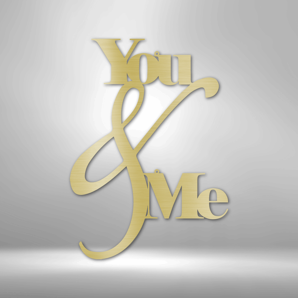 You and Me Quote Steel Sign Steel Art Wall Metal Decor-Express Your Love Gifts