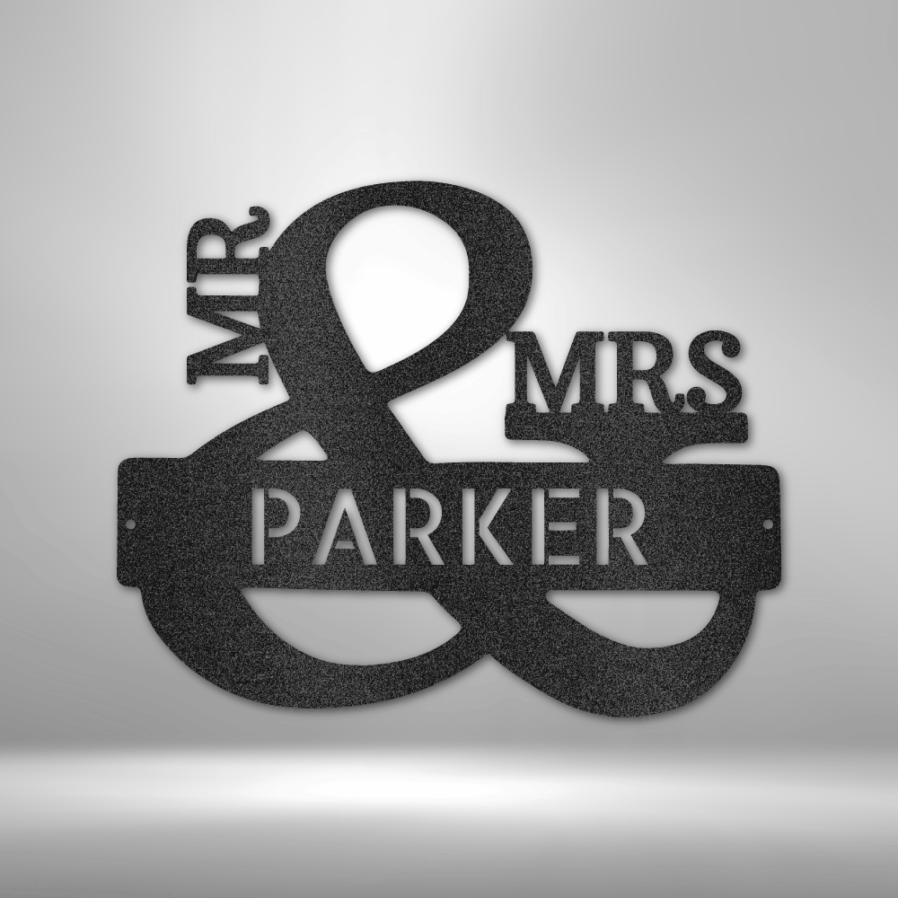 Personalized Couples Monogram Steel Sign Steel Art Wall Metal Decor-Express Your Love Gifts