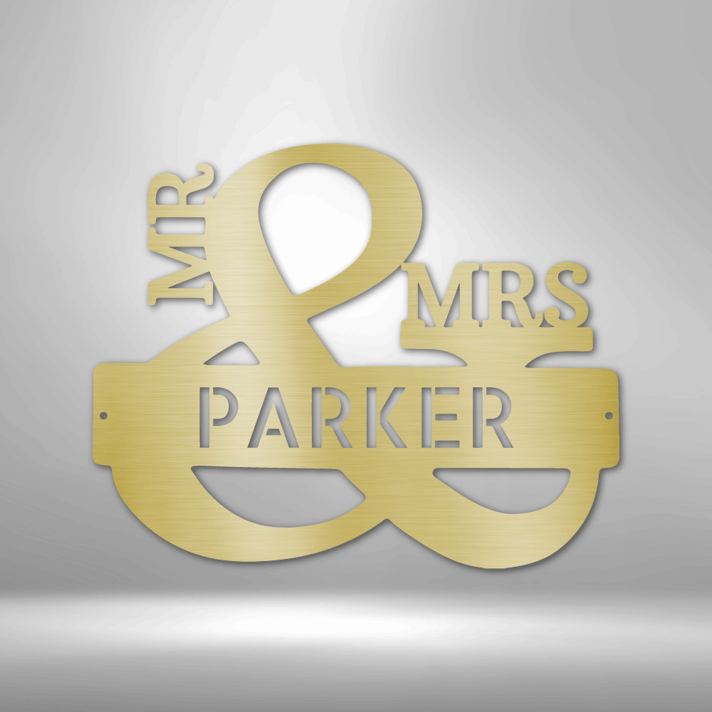 Personalized Couples Monogram Steel Sign Steel Art Wall Metal Decor-Express Your Love Gifts