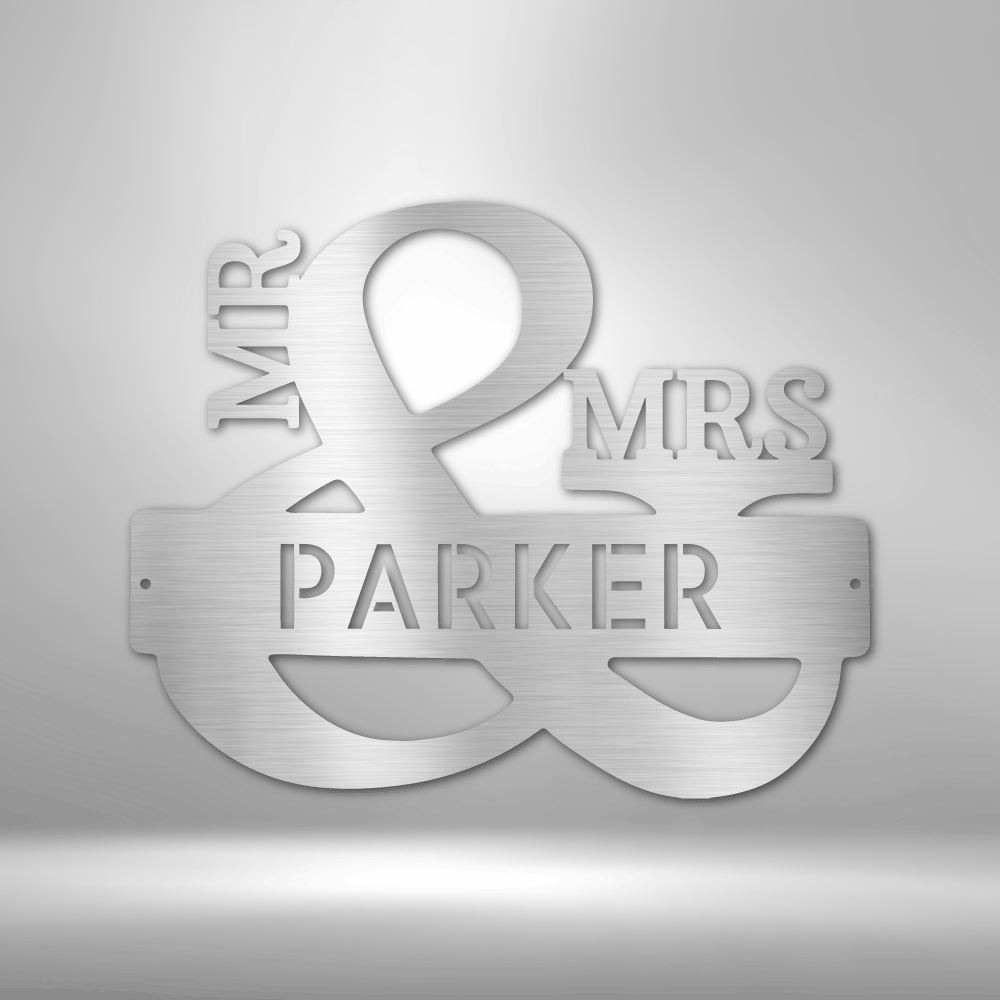 Personalized Couples Monogram Steel Sign Steel Art Wall Metal Decor-Express Your Love Gifts