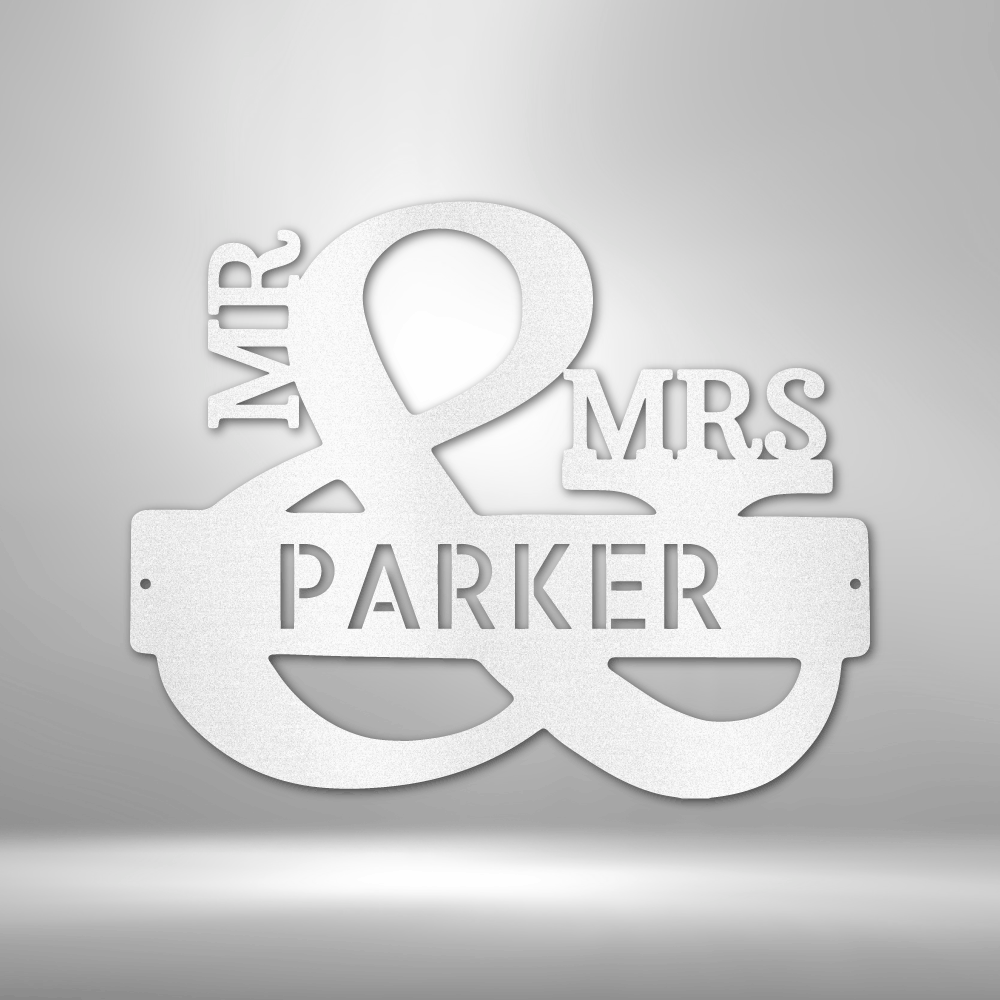 Personalized Couples Monogram Steel Sign Steel Art Wall Metal Decor-Express Your Love Gifts