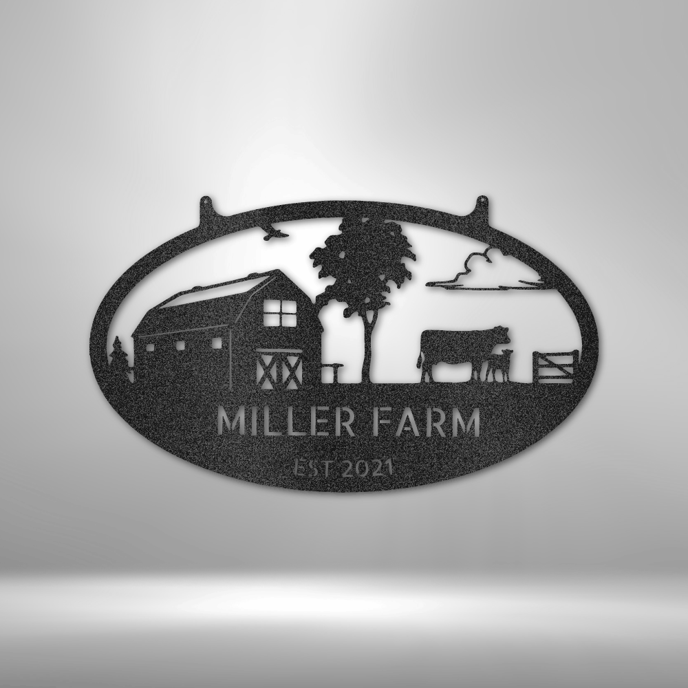 Personalized Farmstead Monogram Steel Sign Steel Art Wall Metal Decor-Express Your Love Gifts