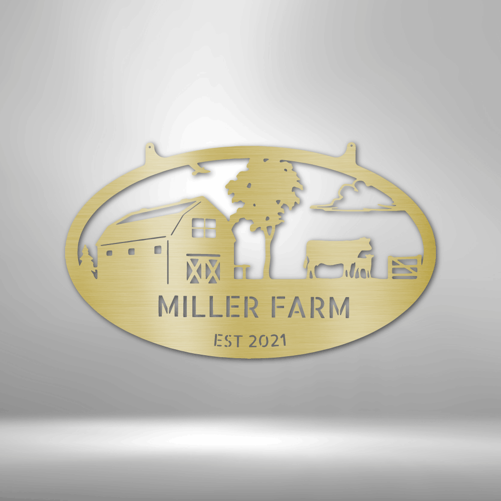 Personalized Farmstead Monogram Steel Sign Steel Art Wall Metal Decor-Express Your Love Gifts