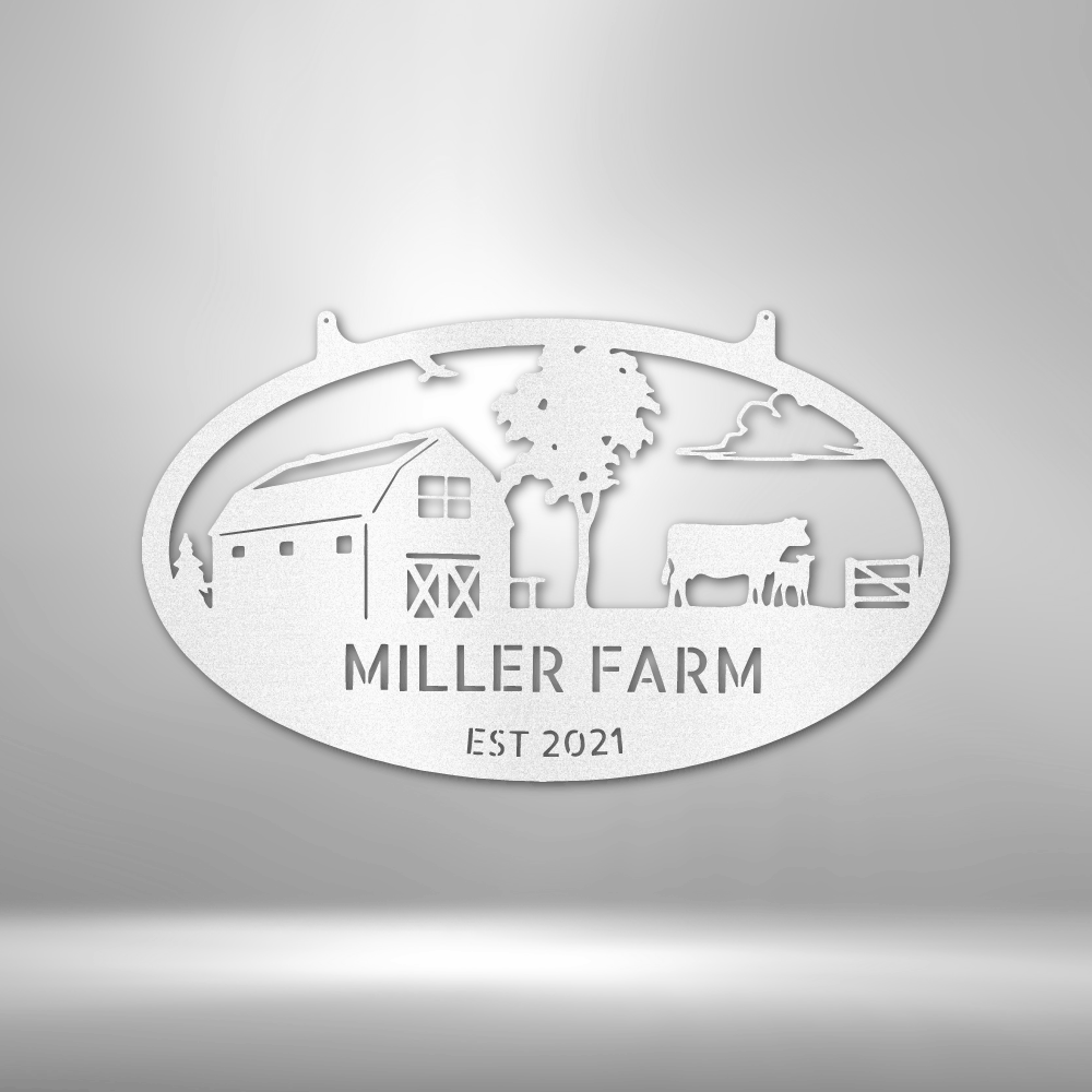 Personalized Farmstead Monogram Steel Sign Steel Art Wall Metal Decor-Express Your Love Gifts