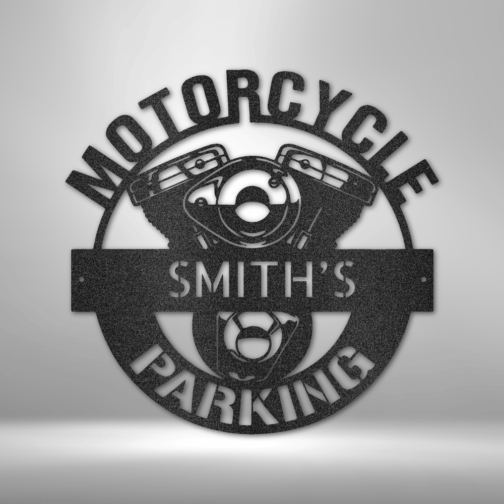 Personalized Motorcycle Parking Monogram Steel Sign Steel Art Wall Metal Decor-Express Your Love Gifts