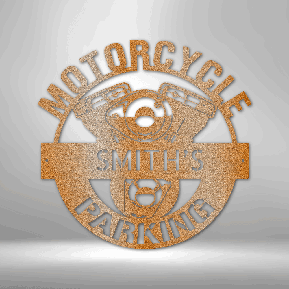 Personalized Motorcycle Parking Monogram Steel Sign Steel Art Wall Metal Decor-Express Your Love Gifts