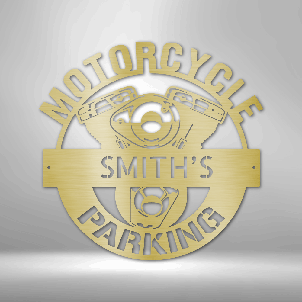 Personalized Motorcycle Parking Monogram Steel Sign Steel Art Wall Metal Decor-Express Your Love Gifts