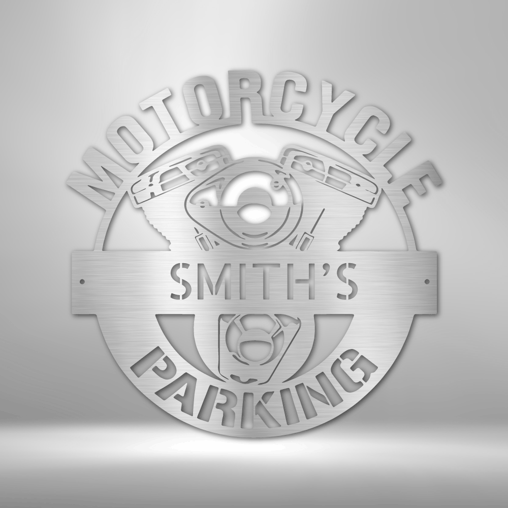 Personalized Motorcycle Parking Monogram Steel Sign Steel Art Wall Metal Decor-Express Your Love Gifts