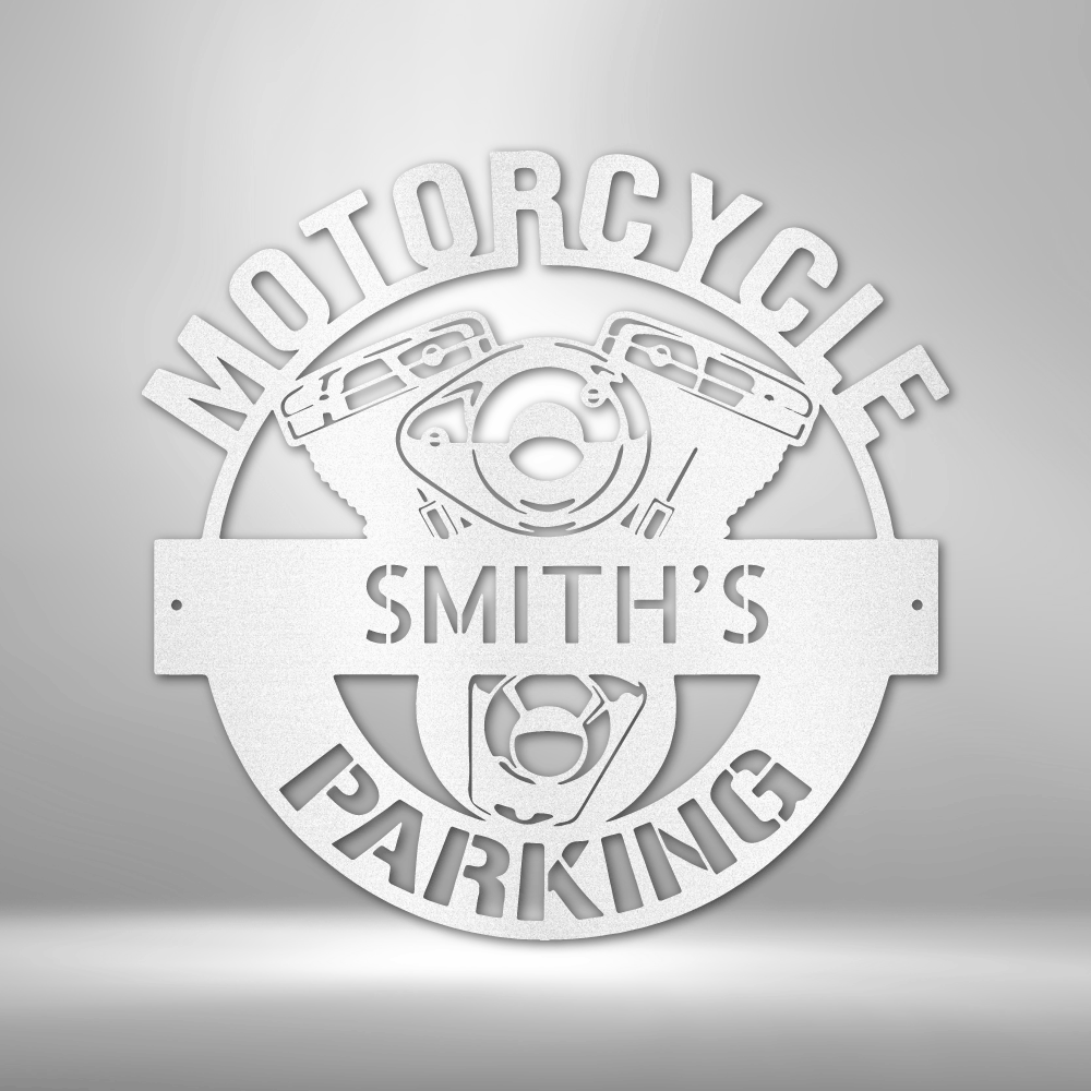 Personalized Motorcycle Parking Monogram Steel Sign Steel Art Wall Metal Decor-Express Your Love Gifts