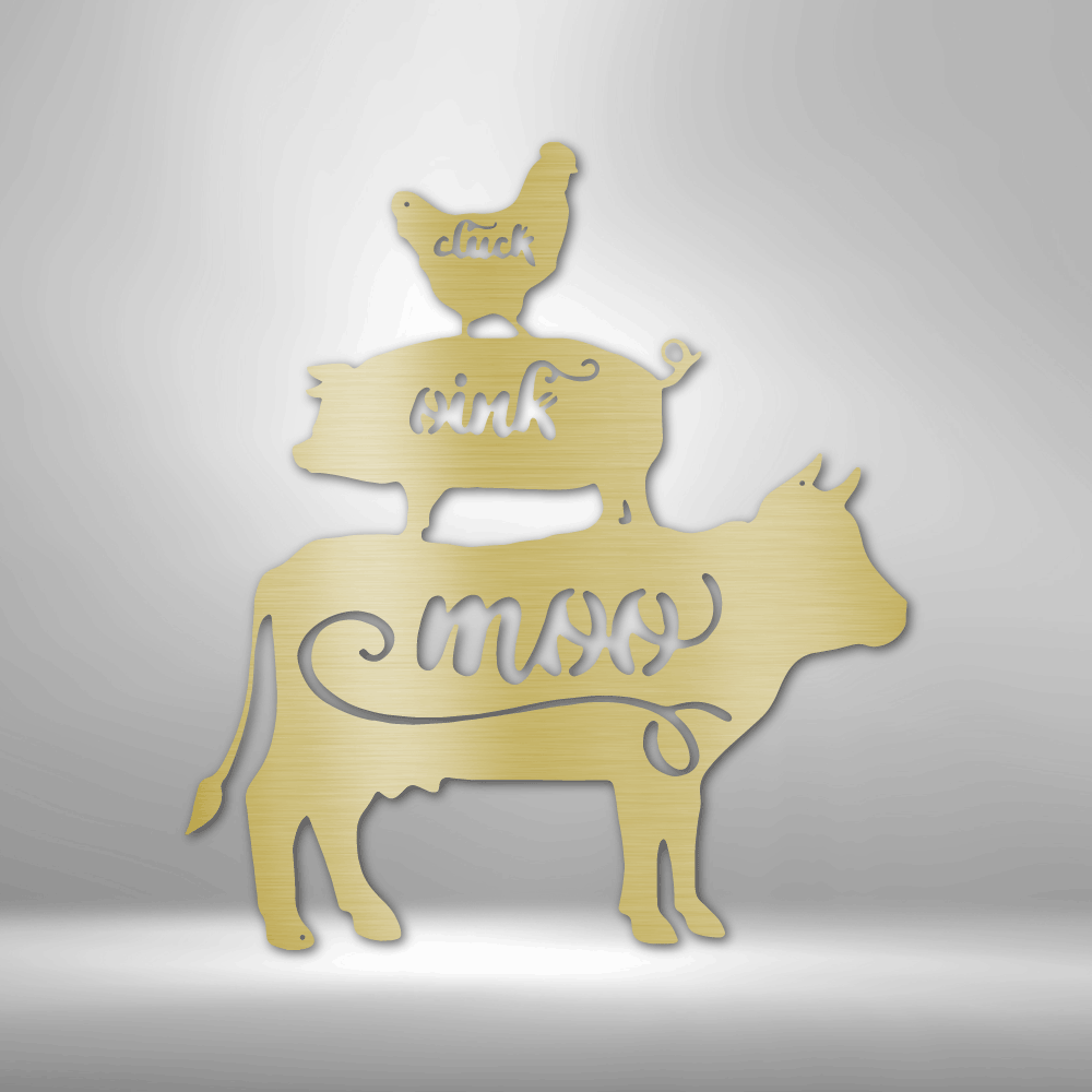 Farm Animals Steel Sign Steel Art Wall Metal Decor-Express Your Love Gifts