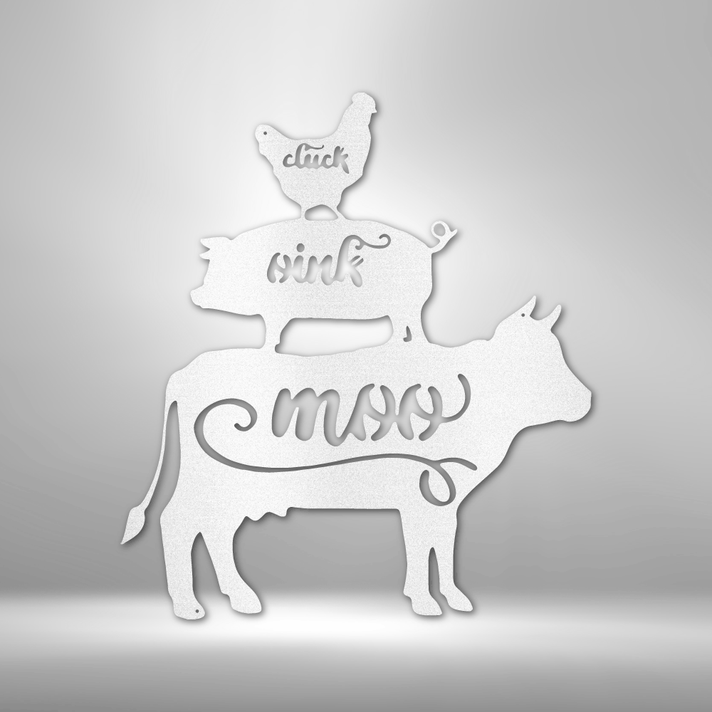 Farm Animals Steel Sign Steel Art Wall Metal Decor-Express Your Love Gifts