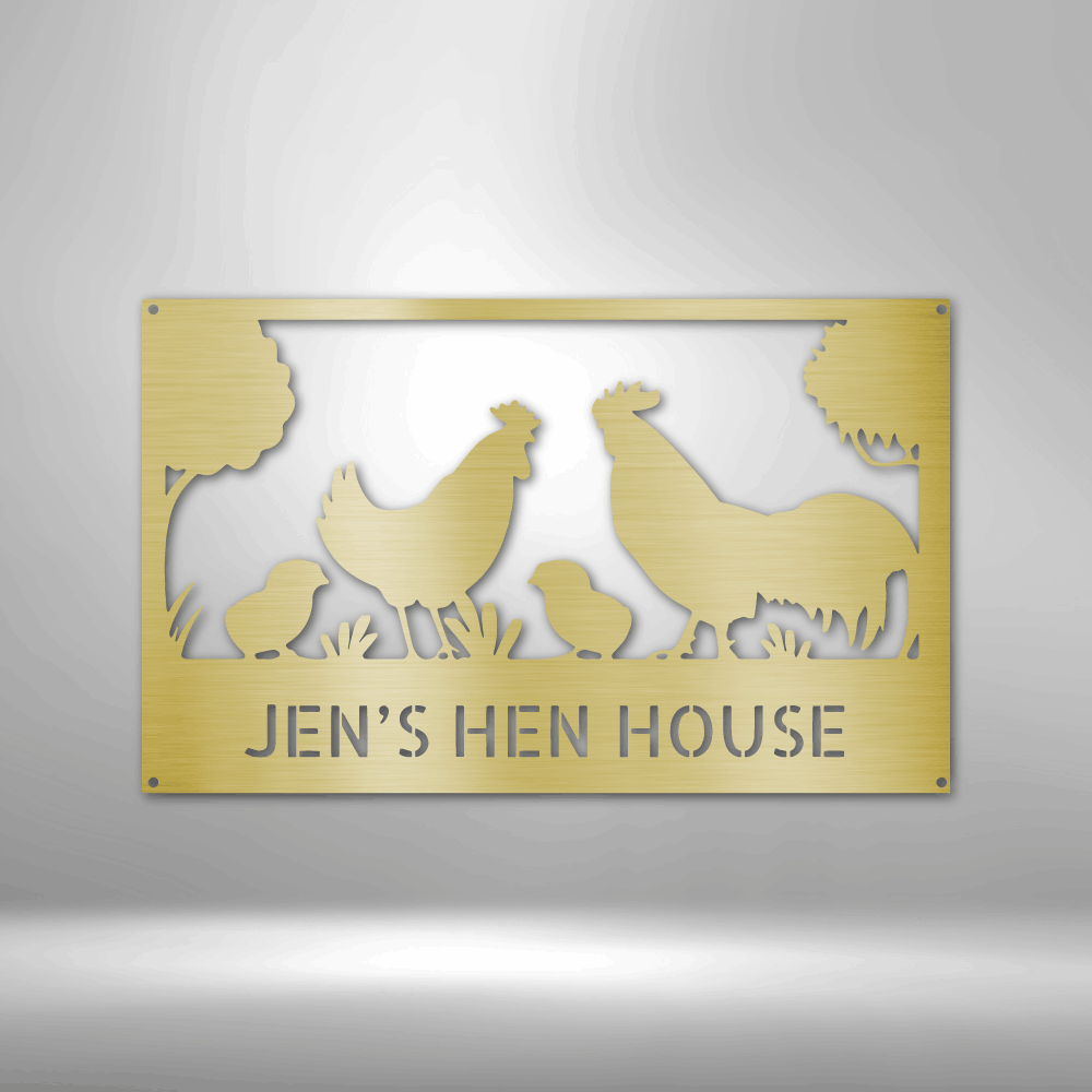 Personalized Hen House Monogram Steel Sign Steel Art Wall Metal Decor-Express Your Love Gifts