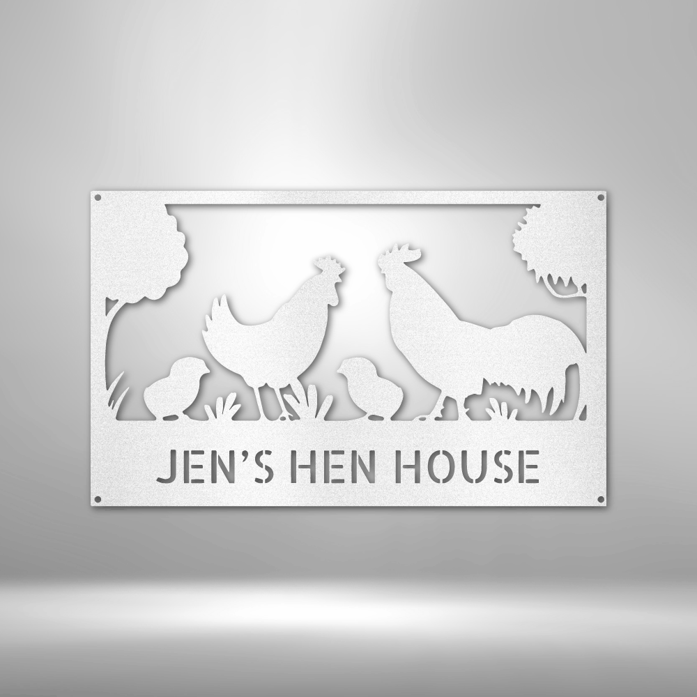 Personalized Hen House Monogram Steel Sign Steel Art Wall Metal Decor-Express Your Love Gifts